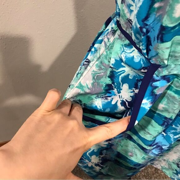 Watercolor print short sleeve casual dress size medium - Picture 5 of 11